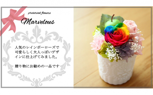
[№5649-0126]レインボーローズアレンジ　Happy Rose Marvelous W
