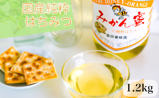 国産純粋はちみつ(みかん蜜) 1.2kg(A14-1)
