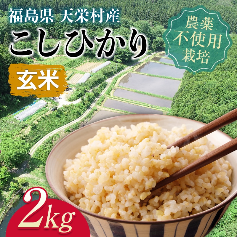 ＜2025年12月上旬以降発送＞自然農法で育ったお米「こしひかり」玄米2kg コシヒカリ 米 お米 ブランド米 銘柄米 備蓄 日本米 こしひかり コメ ごはん ご飯 食品 F21T-142