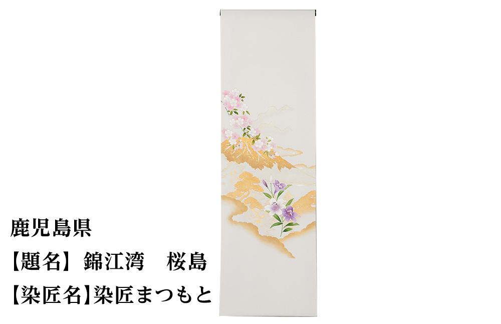 【47都道府県着物応援プロジェクト】 鹿児島県 京手描友禅 付下げ着尺 261009_A-BR046