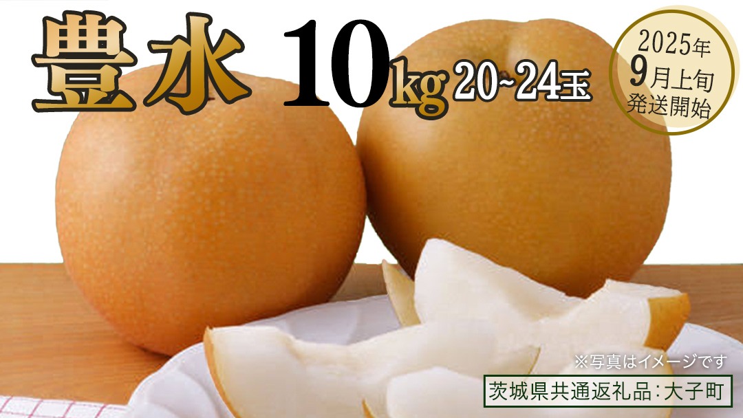 豊水 約10kg (20～24玉)【2025年9月上旬発送開始】(茨城県共通返礼品：大子町) 梨 なし 果物 くだもの フルーツ
