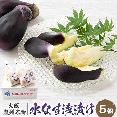 ふるさと納税 高石市 【冷蔵】泉州名物水なす浅漬け5個入り