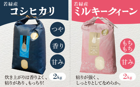【令和8年産】 若緑産 4種 食べ比べセット 計8kg【2026年12月配送】 | お米 米
