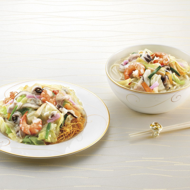 【6ヶ月定期便】 みろくや 長崎 ちゃんぽん 皿うどん （揚麺） 計6食 （各3食） 詰合せ