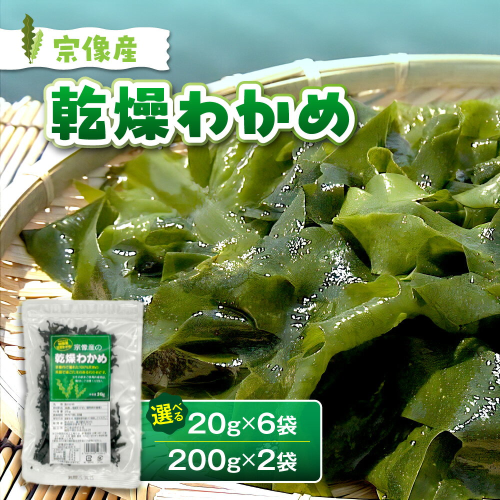 【ふるさと納税】【道の駅むなかた】宗像産 乾燥カットわかめ ＜選べる容量＞120g or 400g わかめ 天然わかめ カットわかめ 乾燥わかめ 特産品 宗像産 お味噌汁 酢もの 和え物 腸活 和食