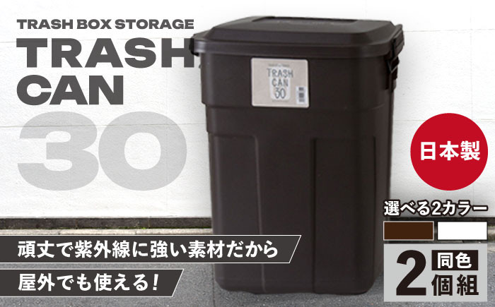 
            【選べるカラー】トラッシュカン ゴミ箱 ふた付き 30L  2個組 / ダストボックス ゴミ箱 ごみ箱 / 恵那市 / 東谷株式会社 明智流通センター [AUAD069]
          