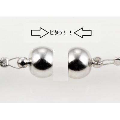ふるさと納税 和泉市 貝パールネックレス2点セット　マグネット留め具　グレー系(イヤリング) |  | 03