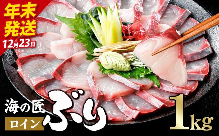 ＼2026年12月23日発送！先行予約／海の匠 ブリ スキンレスロイン (1kg) ぶり 鰤 刺身 国産 魚 海産物 海鮮丼 ぶりしゃぶ 冷蔵 【JP003-1223】【三共物商】