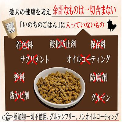 ふるさと納税 泉佐野市 【毎月定期便】国産 無添加 ドッグフード「いのちのごはん」500g×全3回 099Z168 |  | 02