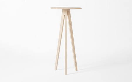 ミツキ スタンドテーブル ホワイトアッシュ 高さ105cm 選べる2タイプ 【ラウンドタイプ/テーパータイプ】