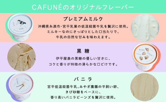 添加剤不使用 CAFUNÉ アイスクリーム 手づくり | 沖縄の食材 国産 厳選素材 | 沖縄県 宜野湾市 ふるさと納税