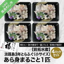 【ふるさと納税】前拓水産の淡路島3年とらふぐ　あら身300g盛（4Pセット）