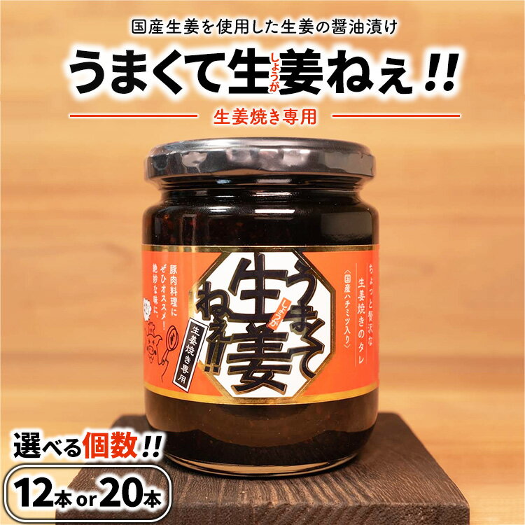 【ふるさと納税】＼レビュー投稿でお米プレゼント／【選べる個数】うまくて生姜ねぇ!!生姜焼き専用 【しょうが 国産 醤油漬け しょうが焼き タレ ごはんのお供 調味料 薬味 隠し味 猪苗代町 福島県】