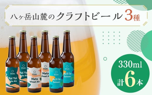 八ヶ岳山麓のクラフトビール6本セット＜ギフトに＞＜パーティやBBQに!＞＜JGBA2024銅賞受賞＞【1418627】