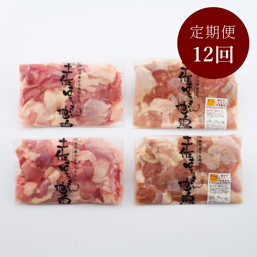 ＜土佐あぐりーど＞土佐はちきん地鶏もも肉・味付けもも肉各300gx2【１２ヵ月定期便】