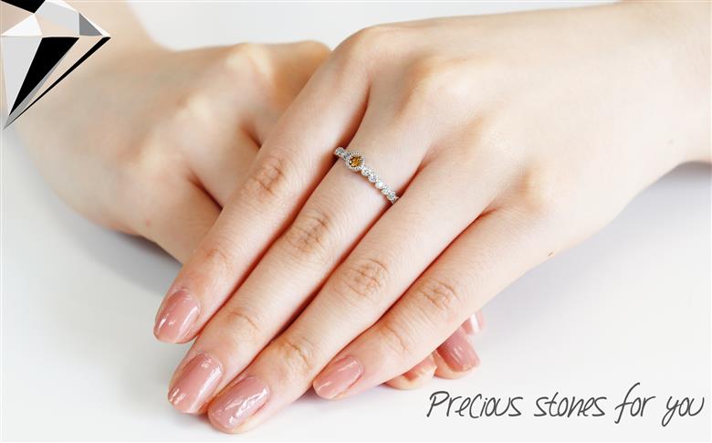 イエローダイヤモンド プラチナリング  KT1104　【ジュエリー 指輪】