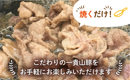 【全12回定期便】焼くだけ定番おかず！一貴山豚 生姜焼き 4パック 糸島市 / いきさん牧場[AGB018]