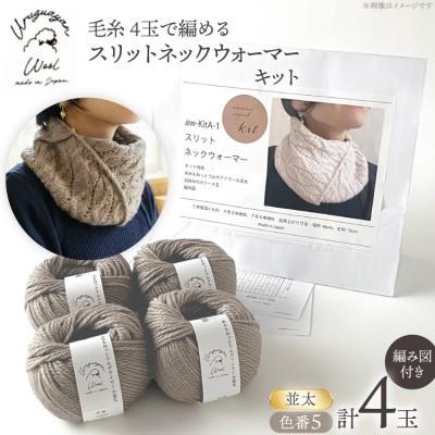 ふるさと納税 江南市 毛糸4玉で編めるスリットネックウォーマーキット 5番色