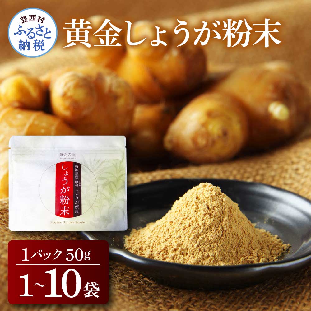 【ふるさと納税】生姜パウダー 黄金しょうが粉末50g×1~10袋 選べる内容量 しょうが ショウガ 生姜 坂田信夫商店 黄金しょうが 高知 国産 料理 紅茶 しょうが湯 健康 美容 ふるさとのうぜい 故郷納税 3000円~ 返礼品 高知県産