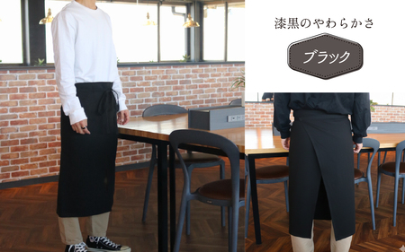 荒炊きリネンエプロン【ブラック】｜おしゃれ 北欧 カフェ風 仕事用 メンズ レディース 男女兼用 リンネル 亜麻 プレゼント ギフト 贈り物｜MONO工房