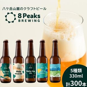 【ふるさと納税限定!】八ケ岳山麓のクラフトビール飲み比べ　圧巻の300本セット!【複数個口で配送】【配送不可地域：離島】【4073920】
