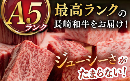 A5 等級 長崎和牛 サイコロ ステーキ 130g×2個  ハンバーグ 150g×3個【肉のあいかわ】[DAR002]/ 牛肉 牛 肉 