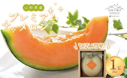 
                  ≪2026年先行予約≫【山形の極み】贈答用 山形県産 大玉 プレミアム メロン 2kg（1玉） 2026年7月上旬から順次発送 F2Y-5884
                