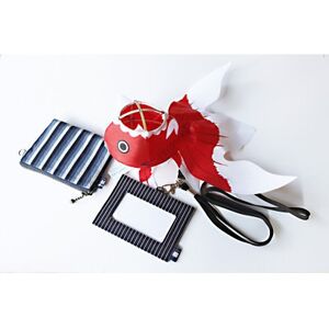 柳井縞小銭入れ・IDケース・金魚ちょうちんセット【1706820】