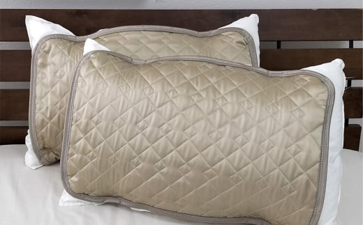 【ベージュ】シルクサテン100％ まくらパッドS【35×50cm】2枚組 枕パッド まくらパッド まくらカバー