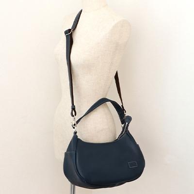 ふるさと納税 旭市 日本製　牛革　コロン手提げ2way  ネイビー |  | 02