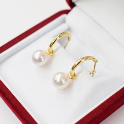 ふるさと納税 天草市 真珠 ピアス ピンク フープ スタッド 両耳 8mm【K18YG】_S101-333B-p18YG |  | 01