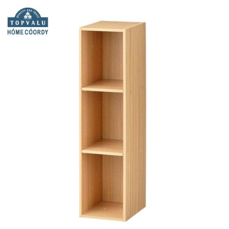 【ふるさと納税】ホームコーディ　積み重ねできるカラーボックス スリム3段　ナチュラル イオンリテール 家具