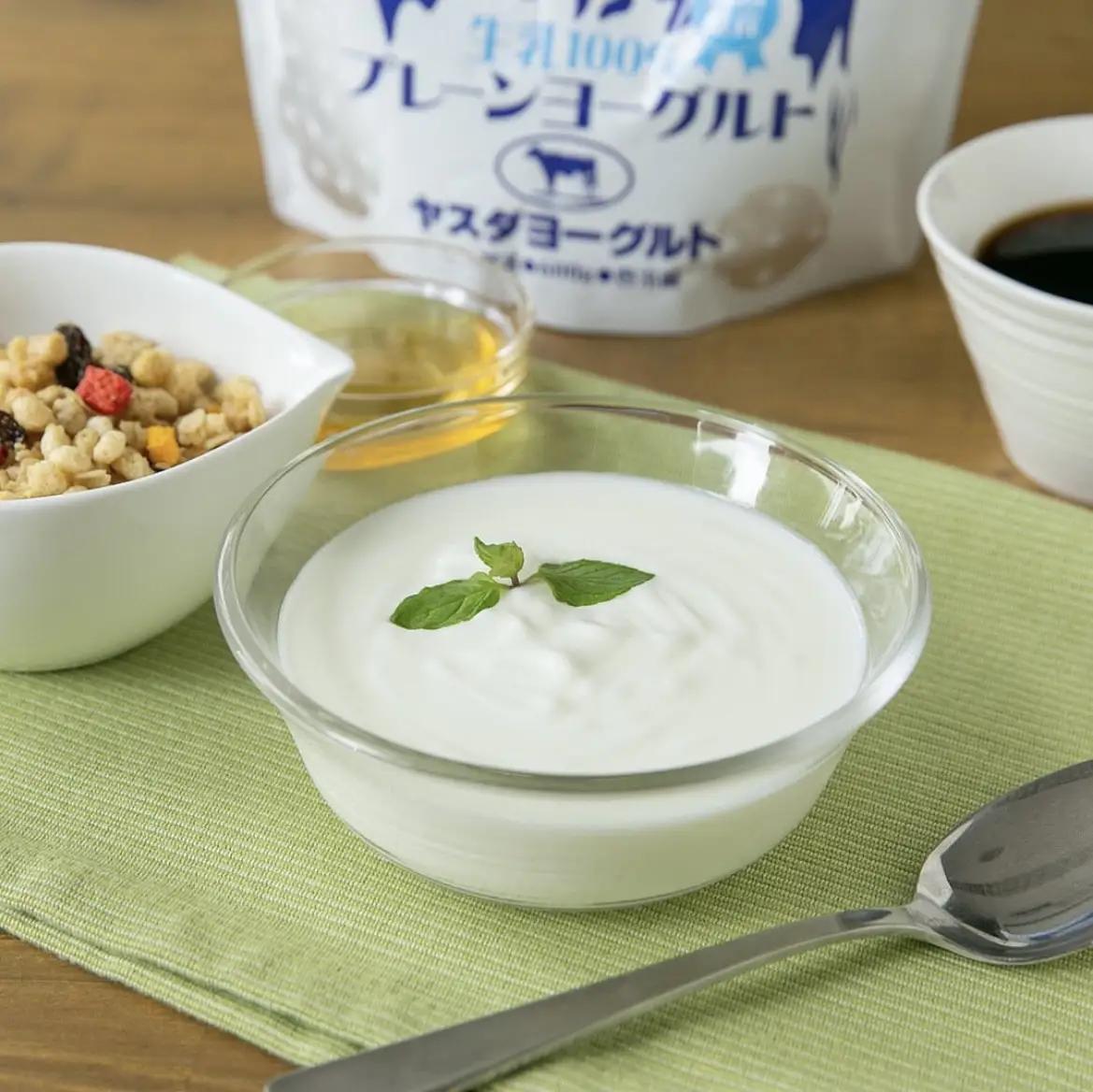 【3ヶ月定期便】ヤスダヨーグルト 食べるヨーグルト アレンジ名人セットA プレーンヨーグルト 600g×4個×3回 パウチ 無添加 搾りたて 生乳100％ こだわり生乳 新鮮 濃厚 モンドセレクション
