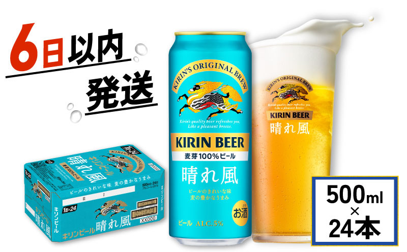 
            キリン ビール 晴れ風 500ml×24缶 キリンビール 晴風 きりん 麒麟 KIRIN お酒 麦酒 500ml × 24缶 1ケース 24本 24 缶ビール キャンプ 滋賀 彦根 ひこね パーティー 贈り物 贈答 贈答品 贈答用 記念日 誕生日 ギフト プレゼント お中元 お歳暮 人気 ご褒美 就職祝い 退職祝い
          
