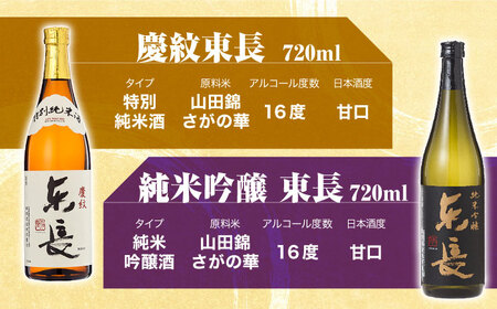 【6回定期便】東長 6種堪能セット 計6本(大吟醸 東長・褒紋東長・純米吟醸　東長・慶紋東長・純米東長・金紋東長) 720ml【瀬頭酒造】[NAH123]