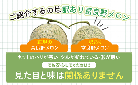 【2024年7月下旬～発送】※訳あり※ 富良野 メロン 約4kg〈2玉～4玉入り〉北海道 富良野市(スイートベジタブルファクトリー) メロン フルーツ 果物 新鮮 甘い 贈り物 ギフト 道産 ジューシ