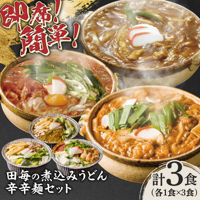 【ふるさと納税】うどん 岐阜の味 田毎の煮込みうどん辛辛麺セット 即席 カンタン 麺 うどん カレーうどん ピリ辛味噌煮込みうどん ピリ辛スタミナ牛もつ煮込みうどん 激辛 旨辛 3種類 詰め合わせ 食べ比べ 老舗の味 名店 ギフト 人気 岐阜市 / ラボレムス[ANFP004]