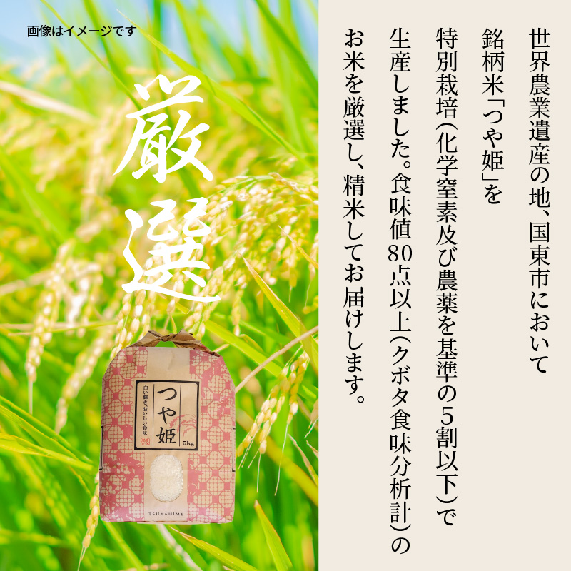 食味値80点以上 / 国東産「つや姫」 令和6年米 特別栽培米 5kg×2袋 (計10kg)_1673Ｒ-2