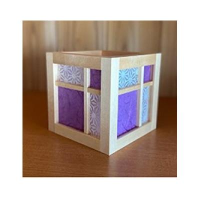 ふるさと納税 米原市 キューブ型あんどん「和あそ美cube」紫 |  | 01