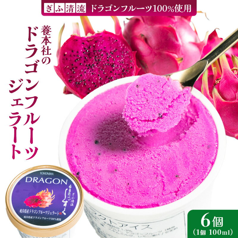 【ふるさと納税】養本社のドラゴンフルーツジェラート　6個入 お菓子
