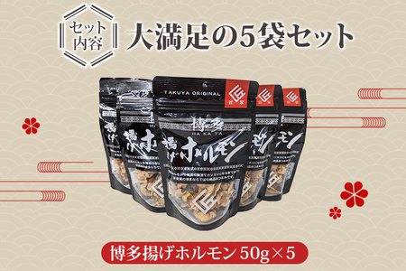 博多揚げホルモン(5袋セット) ホルモン 国産豚 唐揚げ おつまみ 送料無料