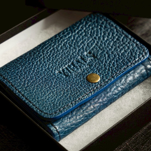 YIHALS ハンドメイド 鹿革 名刺入れ ダークブラウン《靴屋が手掛ける革製品》｜イハレス レザー 革小物 [0638]