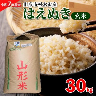 ふるさと納税 山形市 【令和7年産】山形市 村木沢産 はえぬき 玄米 30kg FZ26-928