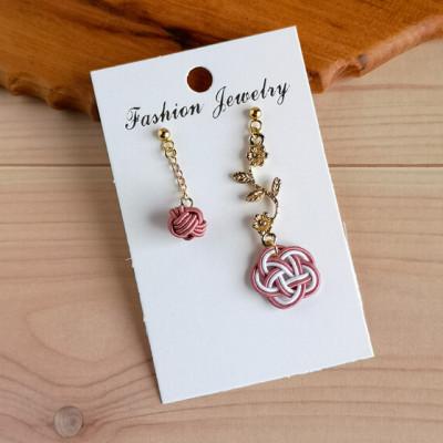 ふるさと納税 京丹後市 *すおう* 『花時』アシンメトリーピアス/水引ピアス