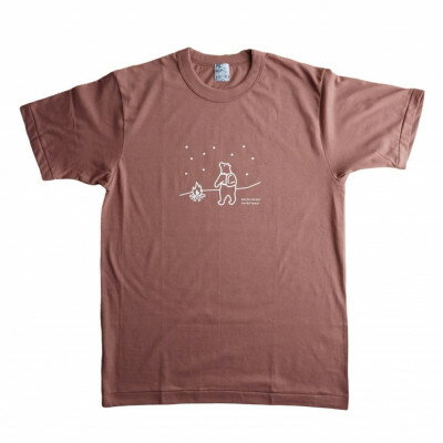 【ふるさと納税】「知床トコさん」×久米繊維　コットンTシャツ　星柄　Mサイズ　半袖【配送不可地域：離島・沖縄県】【1629385】