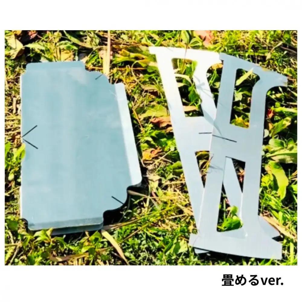 3way  焚き火台テーブル(スタンダード/柄なしver.) (SUS/板厚：1.5mm/サイズ：410mm×410mm×155mm) (焚き火台ベーススタンド/鍋敷き/ローテーブル)