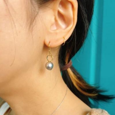 ふるさと納税 座間味村 kerama pearl × marumaru hook earring / K18 (両耳) |  | 03