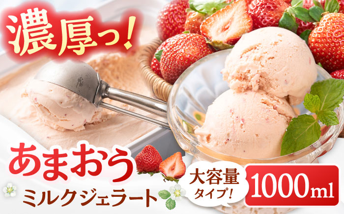 
            福岡産 あまおう ジェラート 1000ml ▼母の日 福岡 アイス ジェラート イチゴ いちご 苺 大容量 桂川町/南国フルーツ株式会社[ADBW016]
          