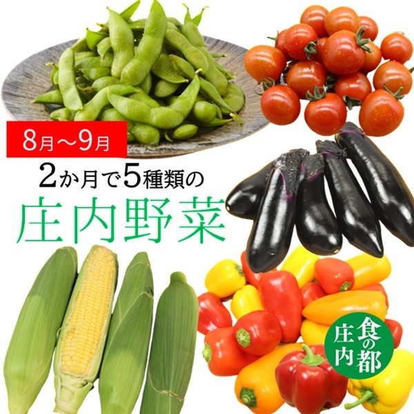 
                  食の都庄内　2か月で5種類の庄内野菜たち【8月～9月】
                