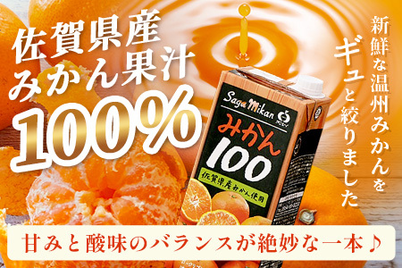 ＼工場直送／ 佐賀県産温州みかん100% サンレイみかん100|1000ml×6本|合計6L|たっぷり飲める！佐賀県産温州みかん★濃縮還元 |朝食・おやつに◎オレンジジュース みかんジュース 蜜柑 果